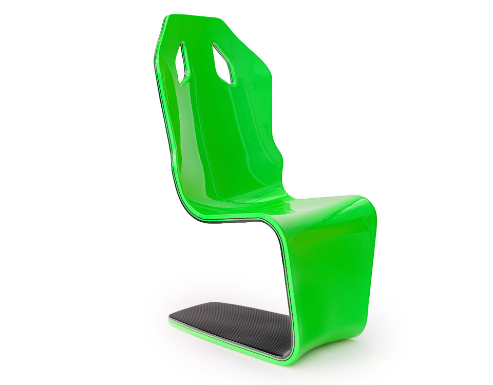 Lambo green automotive chair